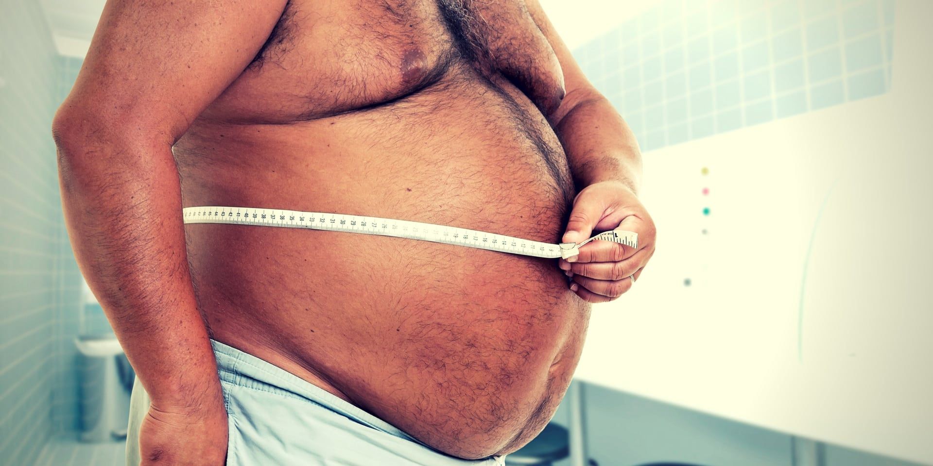 estrogen dominance (a man with a big fat belly)
