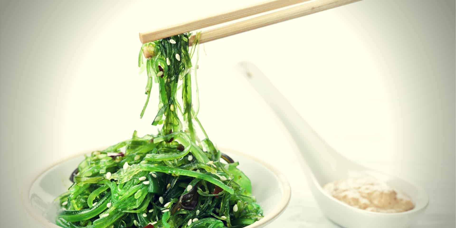 Iodine Testosterone bowl of Seaweed Salad sprinkled with Sesame Seeds