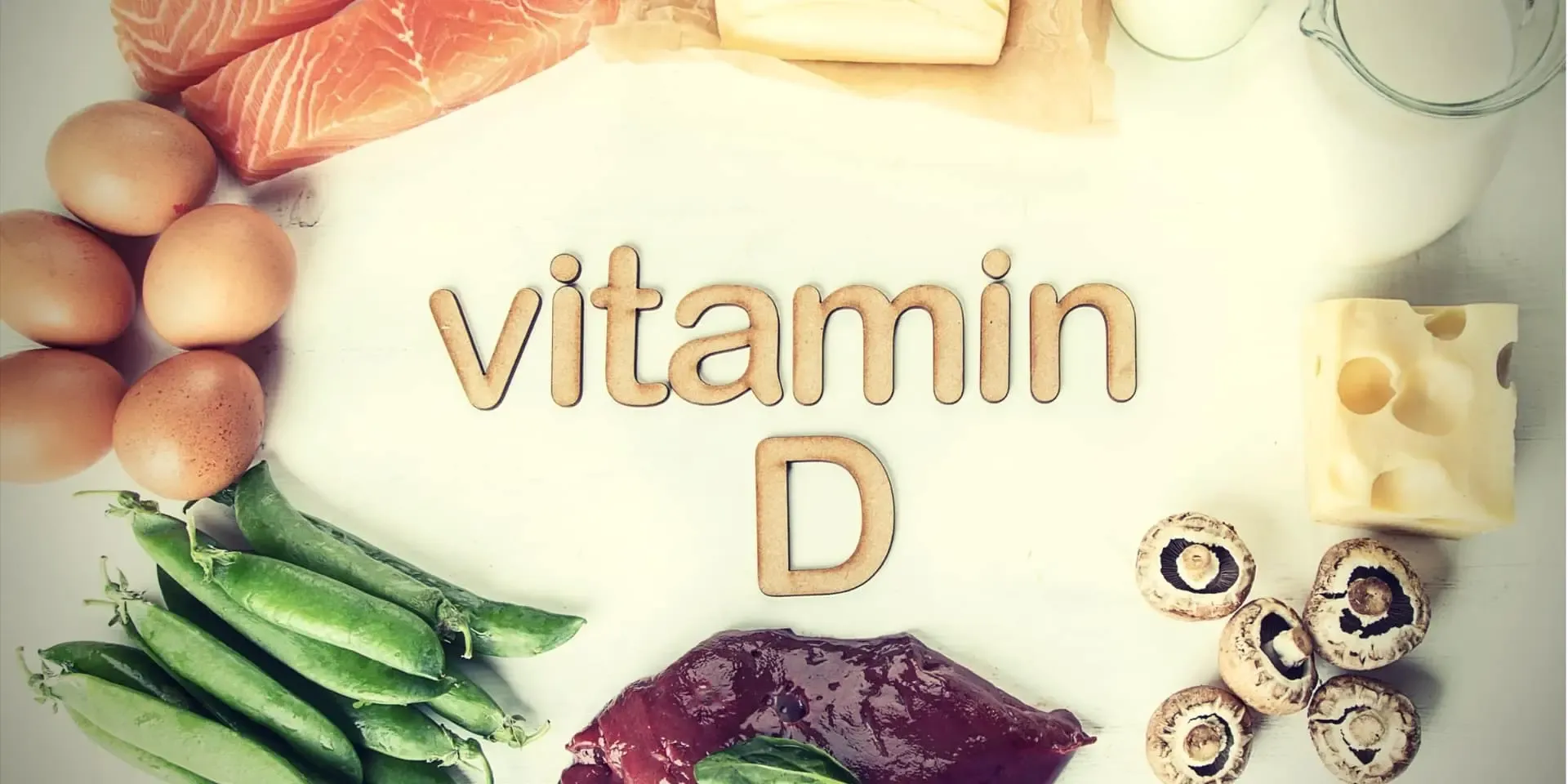 Vitamin D Testosterone Top view of natural foods rich in vitamin D